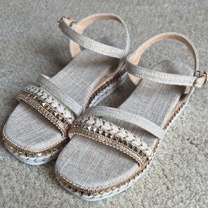 Khaki Women's Wedge Sandals